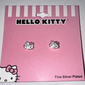 Hello Kitty Earrings – Sanrio Jacmel – Fine Silver Plated – Brand New